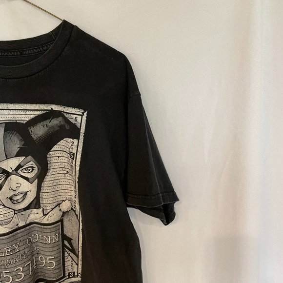 Harley Quinn DC Comics mug shot short sleeve crew neck unisex tee size Large - Picture 5 of 7
